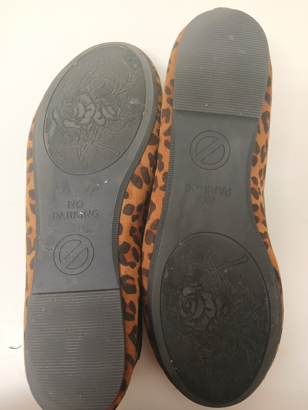 NWOT! Leopard-Print Ballet Flats - Brown/Black - Picture 5 of 7